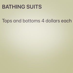 Bathing suits
